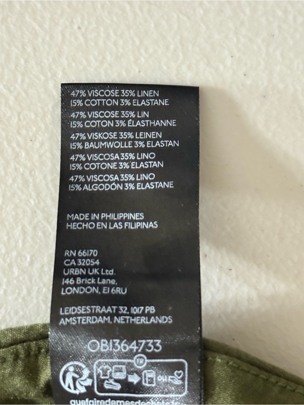 Anthropologie Maeve Colette Olive Green Crop Wide Leg Twill Pants 28 - Picture 8 of 8